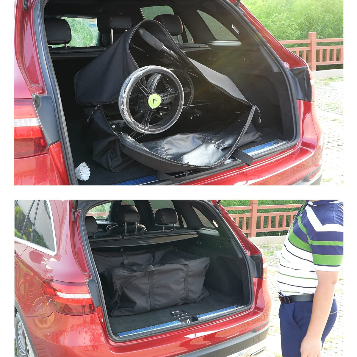 BIG TEETH Golf Push Cart Bag fits most 3-wheel carts securely, reducing movement.