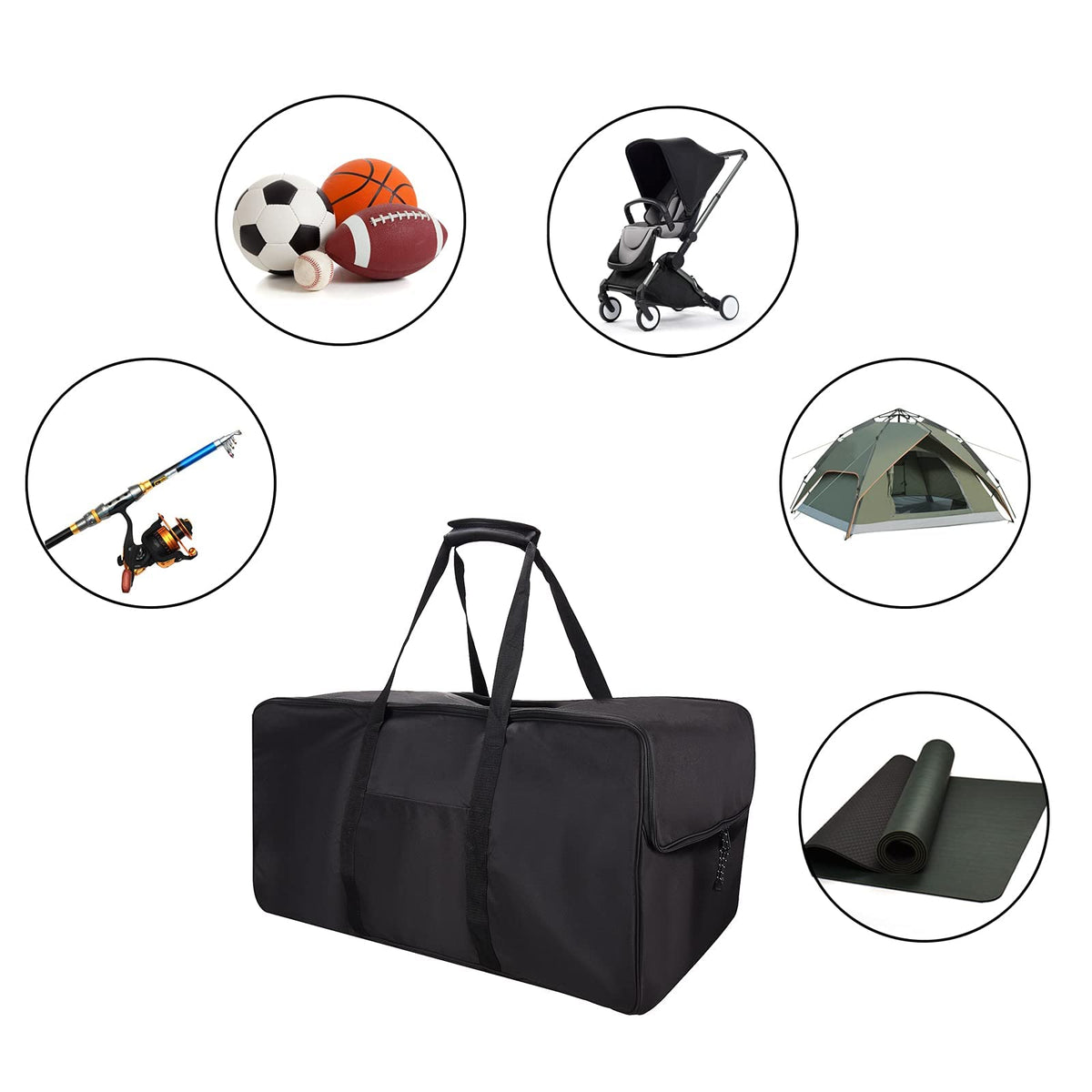 BIG TEETH Golf Push Cart Bag collapsible for compact storage when not in use.