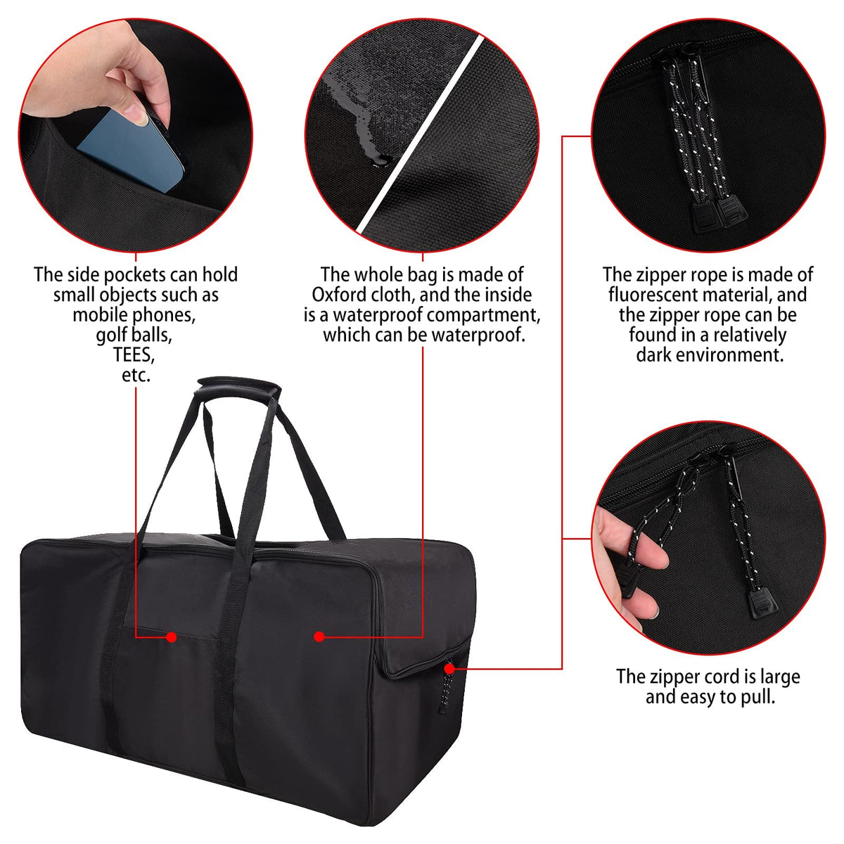 BIG TEETH Golf Push Cart Bag foldable design enables easy storage.