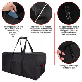 BIG TEETH Golf Push Cart Bag foldable design enables easy storage.