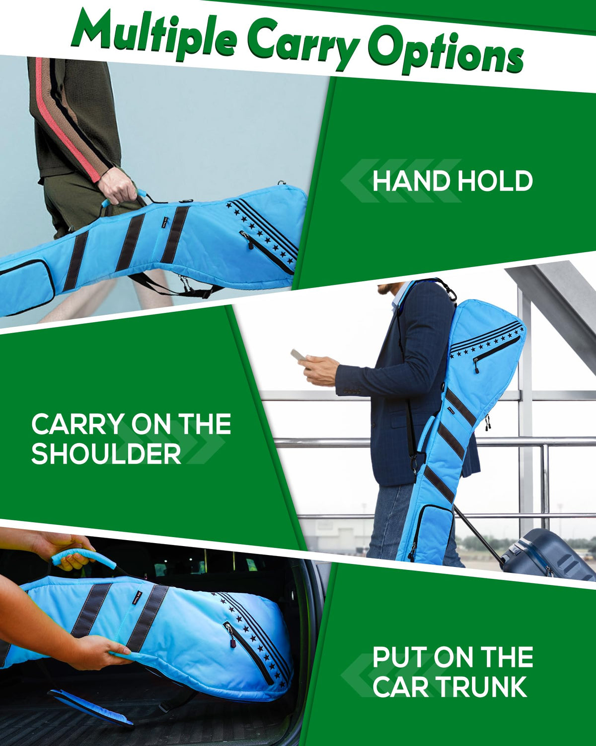 Big Teeth Golf Sunday Bag lightweight and foldable for travel