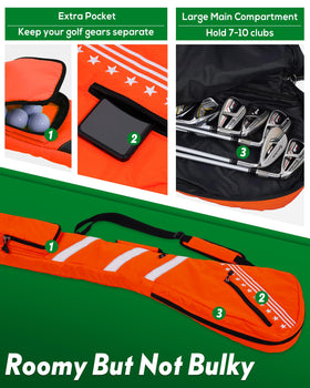 Travel-ready Big Teeth Sunday Bag shown beside luggage for easy packing.