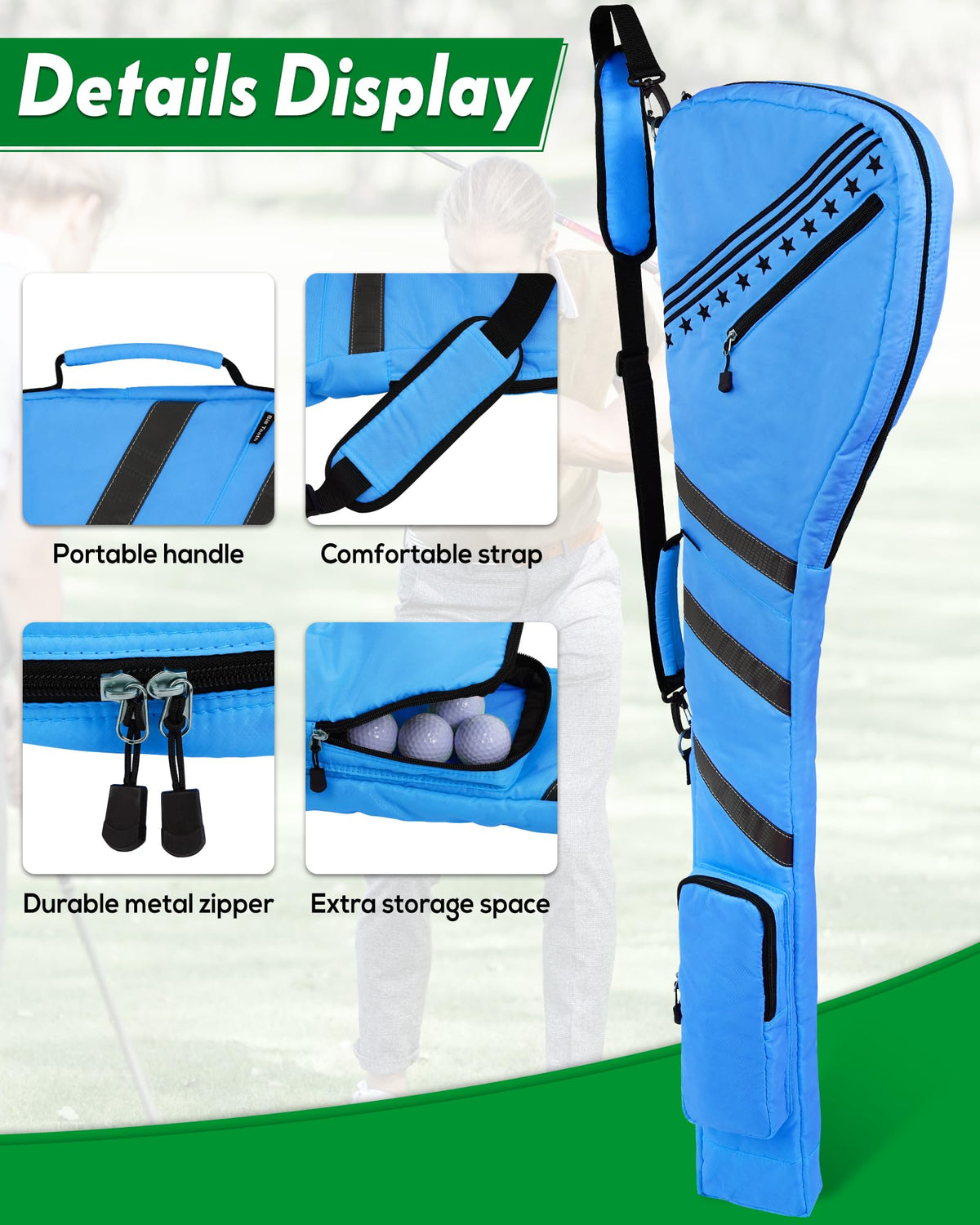 Big Teeth Golf Sunday Bag waterproof material protects your gear