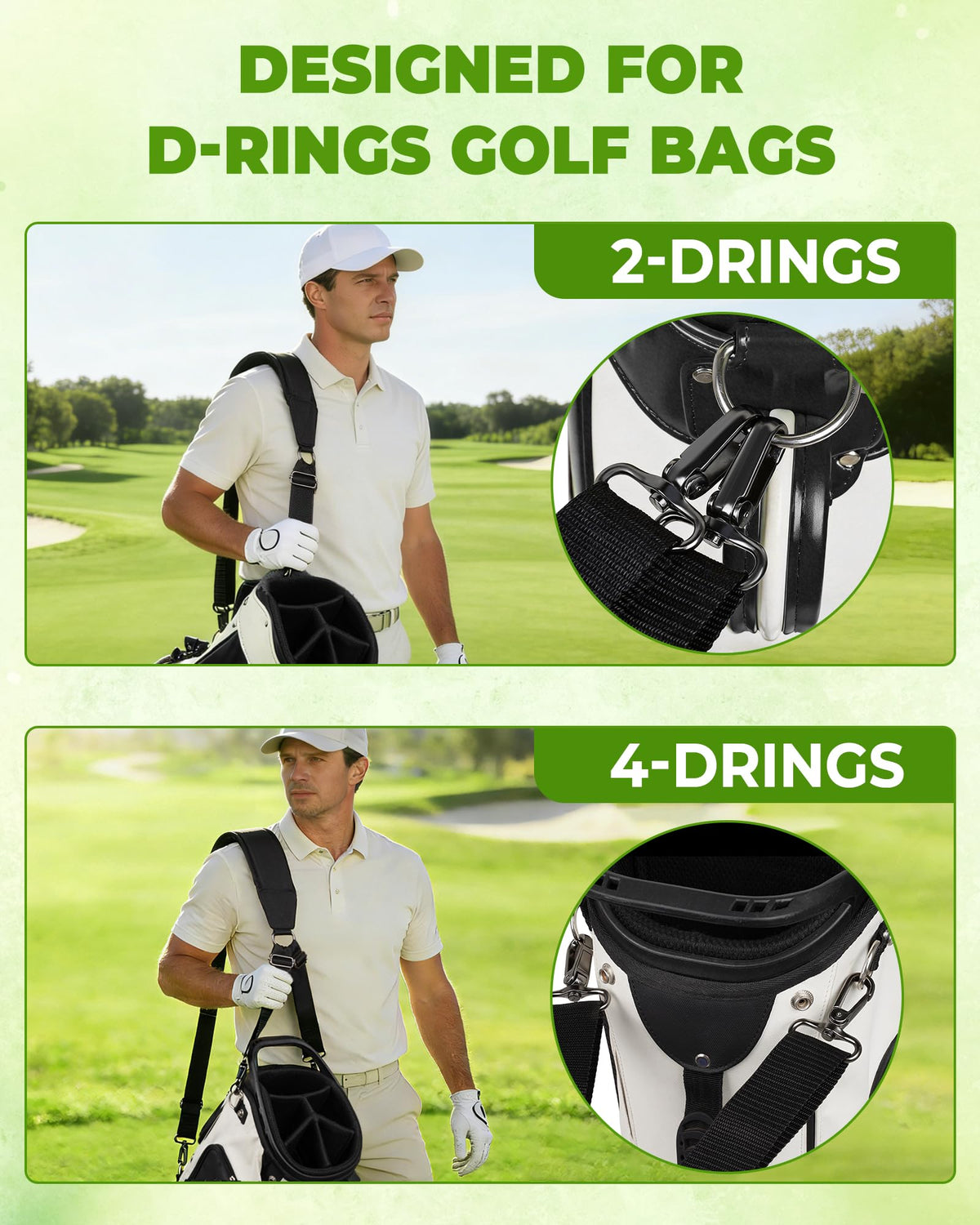 BIG TEETH padded shoulder strap reduces shoulder strain during rounds