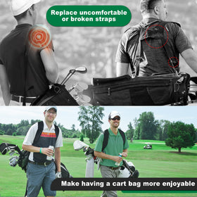 Big Teeth padded shoulder strap offers comfortable carrying during long rounds.