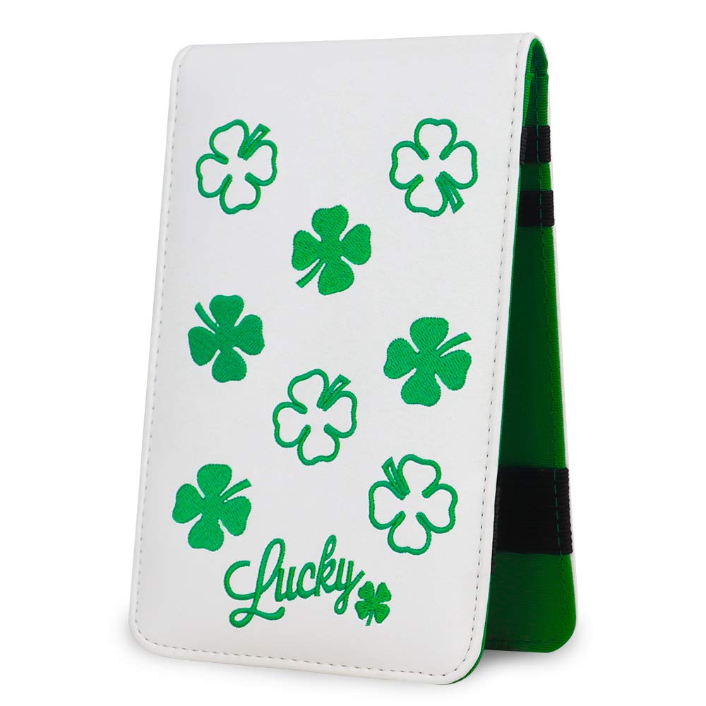 BIG TEETH scorecard holder with lucky clover design boosts on-course luck