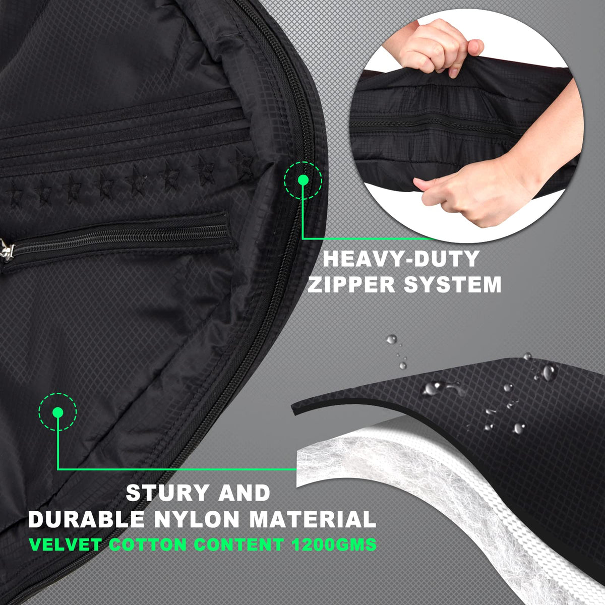 Big Teeth Sunday Bag folded-compact design for easy travel storage.