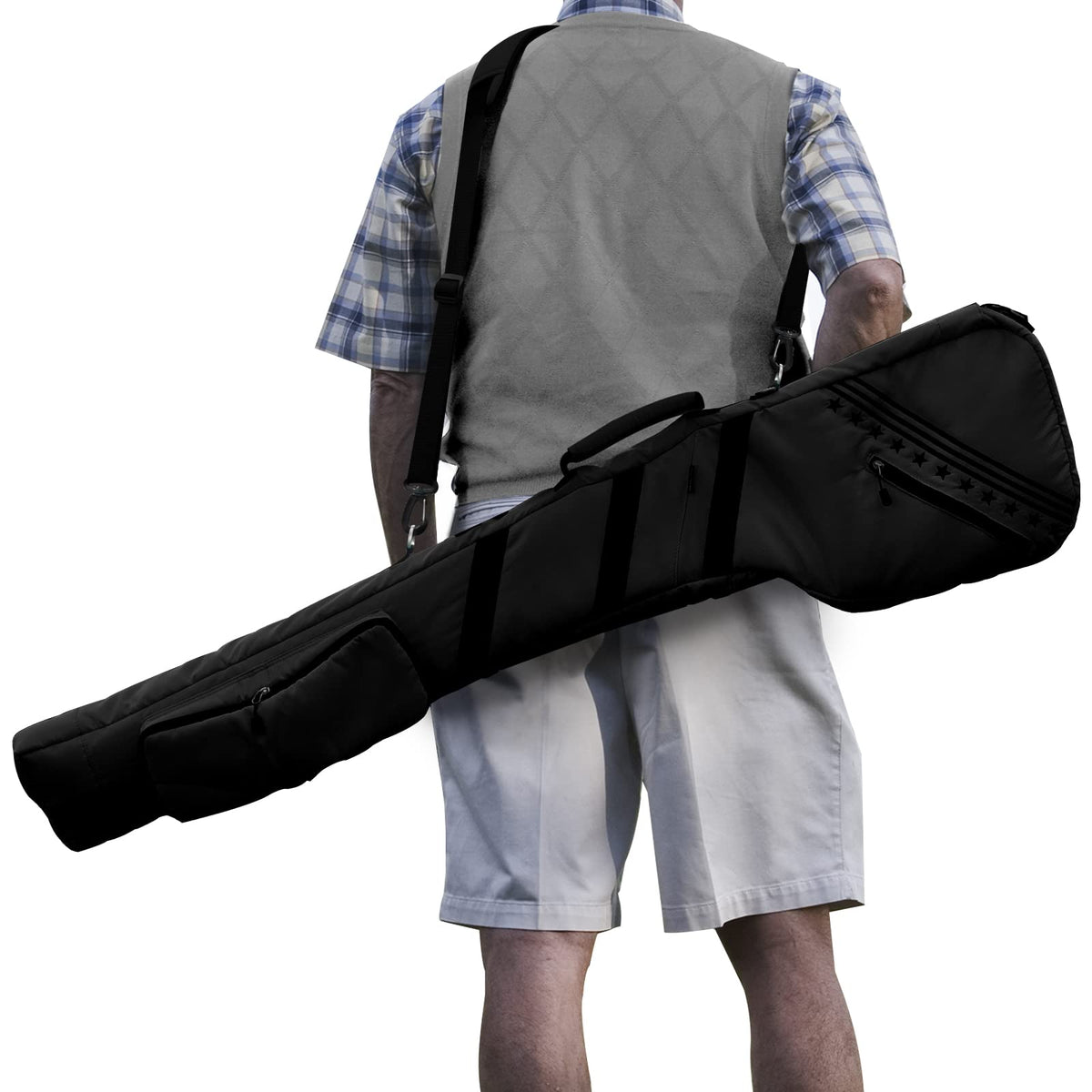 Big Teeth Sunday Bag with open-pocket layout for quick on-course access.