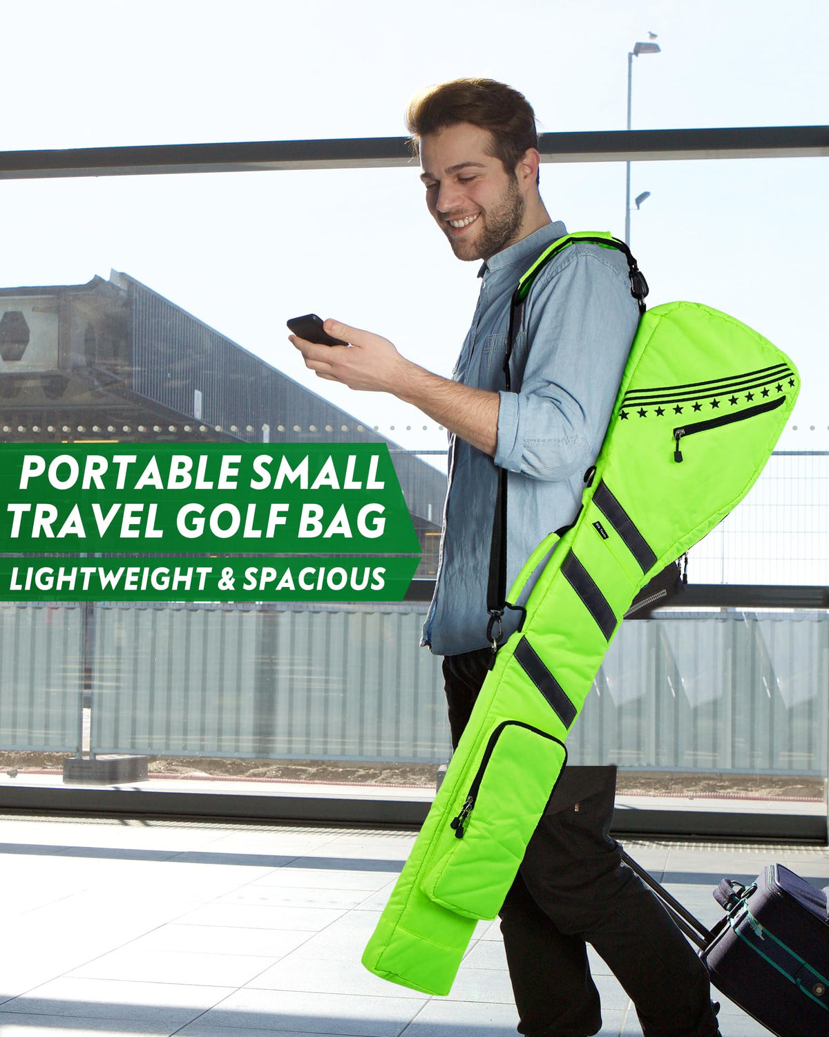 Big Teeth Sunday Bag vivid color design stands out on the course