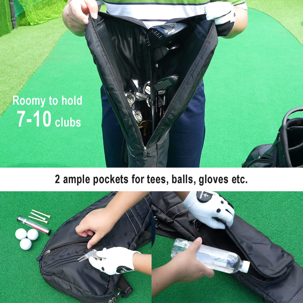 BIG TEETH Sunday Carry Bag padded shoulder strap for comfortable carrying during travel.