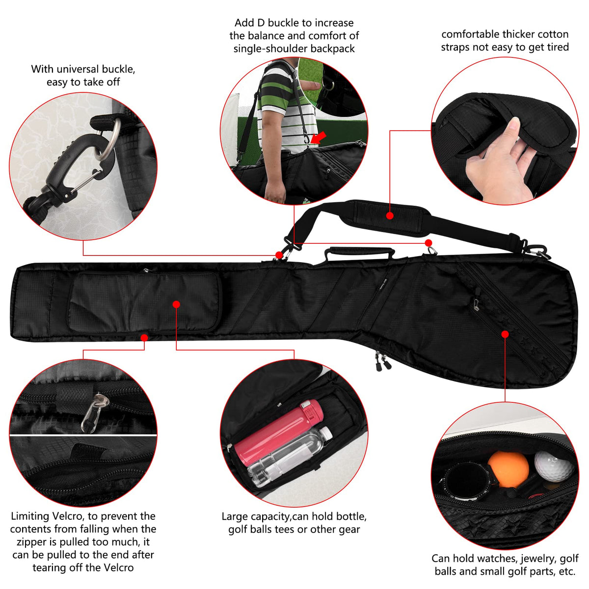 BIG TEETH Sunday Carry Bag zipper detail demonstrates strong, reliable hardware for travel use.