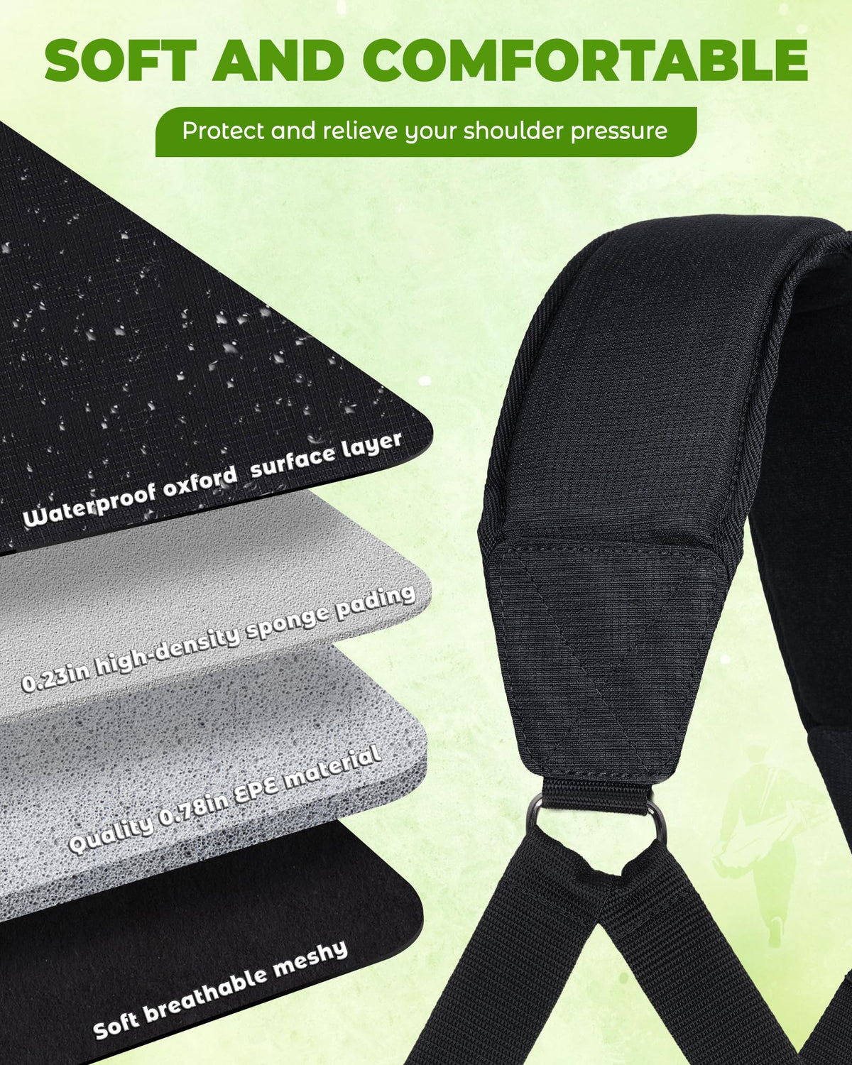 BIG TEETH universal fit with four D-rings supports most golf bags