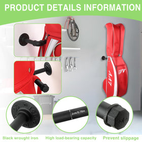 BiJun garage golf bag organizer saves space and keeps gear tidy.