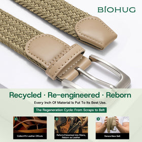 BIOHUG belt side view demonstrates lightweight daily wear for jeans
