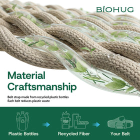BIOHUG recycled PU leather front panel offers stylish, vegan-friendly look.