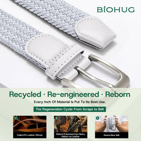 BIOHUG recycled PU leather panel demonstrates durable, animal-friendly detailing.
