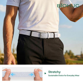 BIOHUG woven elastic band stretches for comfortable all-day wear.