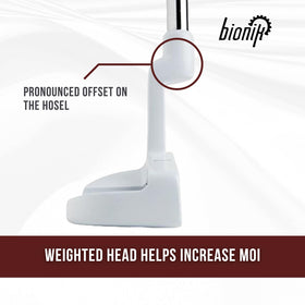 Bionik 105 Nano White engineered face for consistent sound and feel