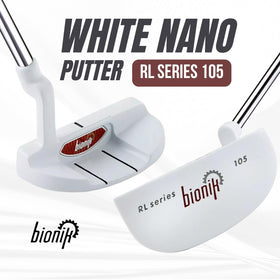 Bionik 105 Nano White putter face engineered for consistent sound and feel