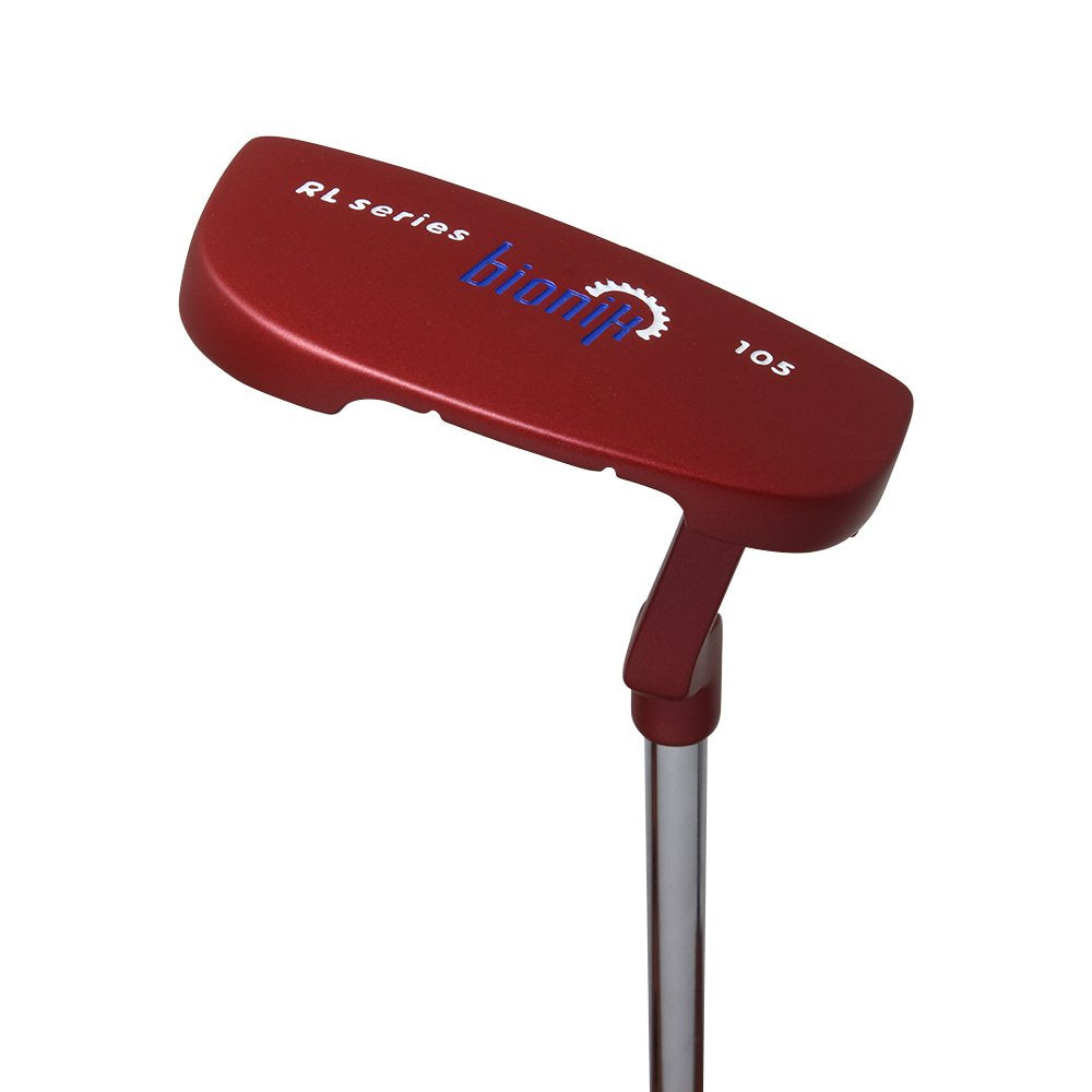 Bionik tour-weighted putter head for stability on greens.