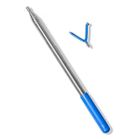 Birdie Depot 15-Foot Retriever Pole extended for on-course disc retrieval from water