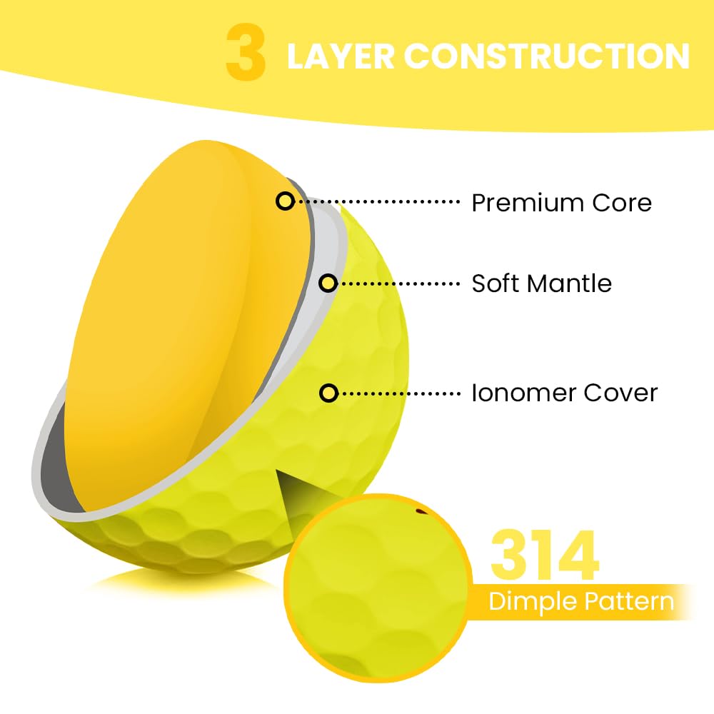 Birdie Town Jupiter Cut packaging and one-dozen layout highlights convenient practice and on-course use