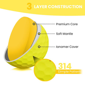 Birdie Town Jupiter Cut packaging and one-dozen layout highlights convenient practice and on-course use