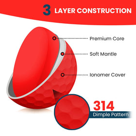 Birdie Town Jupiter Cut Golf durable ionomer cover ensures reliability.
