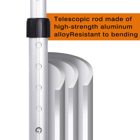 Birdieblast adjustable size pole fits various golf bag configurations