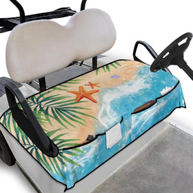 Biyejit Beach Starfish Palm blanket on golf seat, protects and enhances comfort