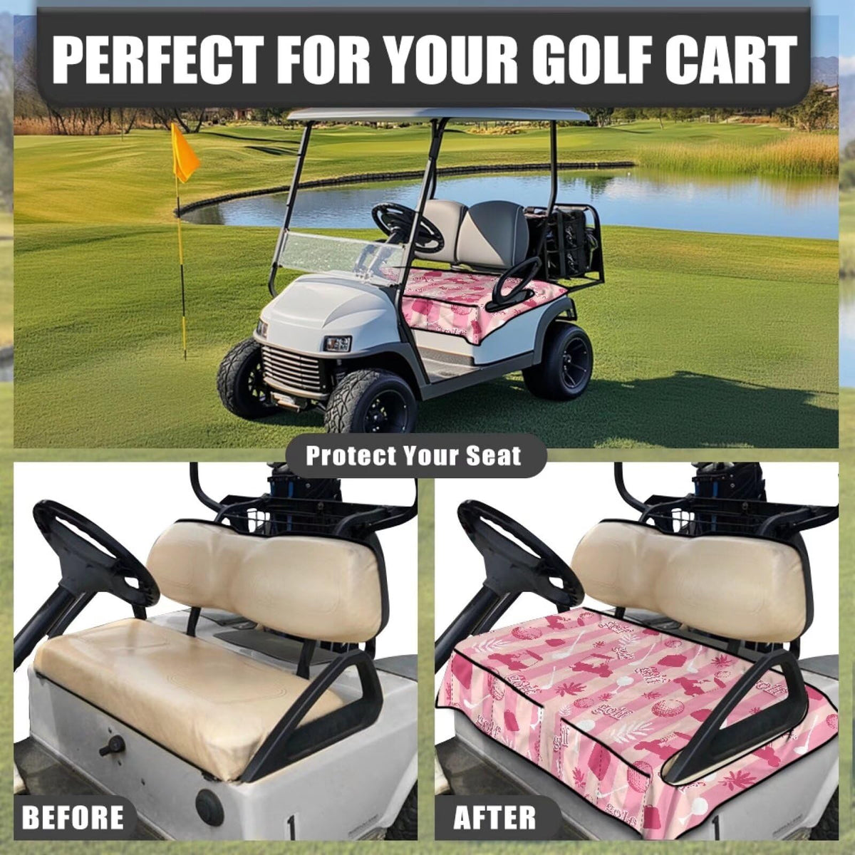 Biyejit Club Car-compatible seat blanket adds style and protection