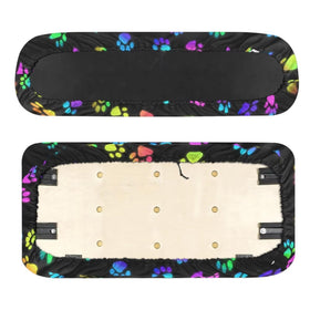 Biyejit Colorful Paws rear seat cover keeps back seats clean