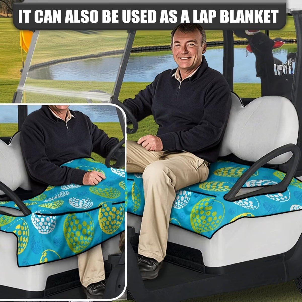 Biyejit golf cart seat blanket easy to install and remove