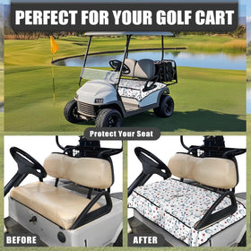 Biyejit golf cart cover stays in place with non-slip bottom during bumpy rides.