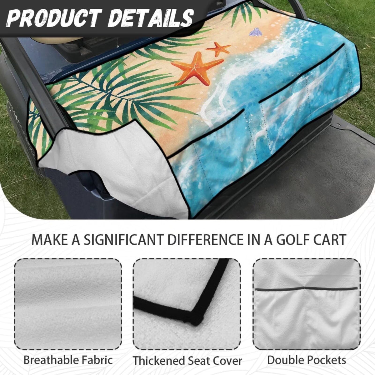 Biyejit machine-washable golf cart seat blanket for easy care