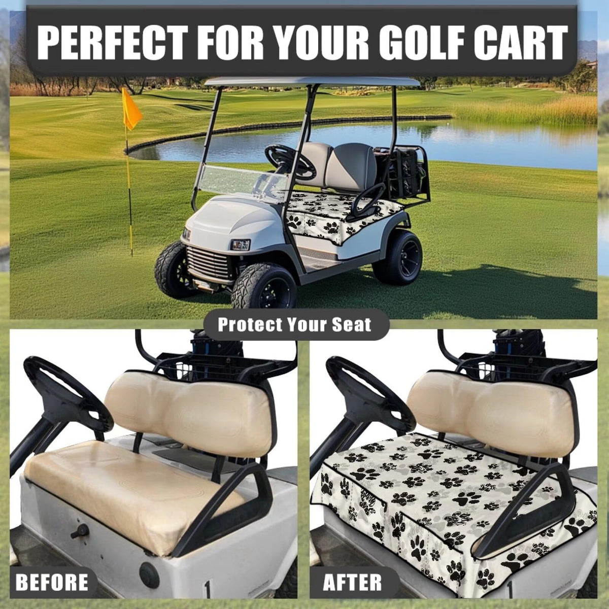 Biyejit universal fit for Club Car seats suits most two-person golf carts
