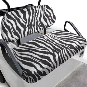 Biyejit zebra print front seat cover protects the driver's seat from wear.