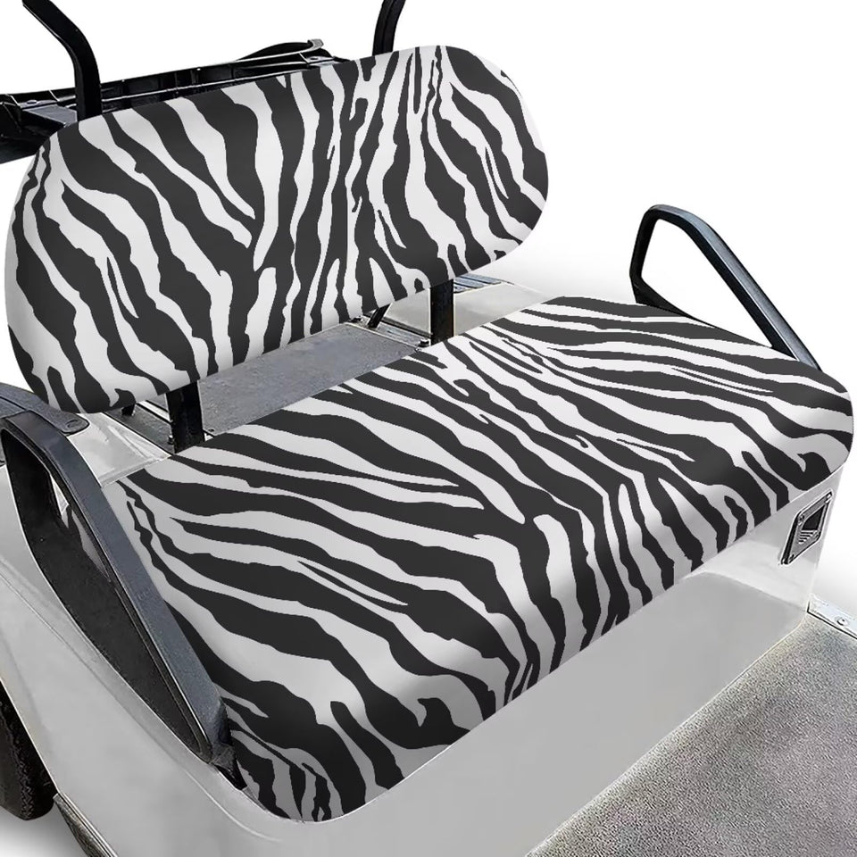 Biyejit zebra print front seat cover protects the driver's seat from wear.