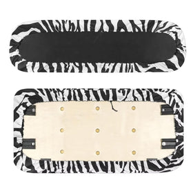 Biyejit zebra print rear seat cover shields passengers from dirt.