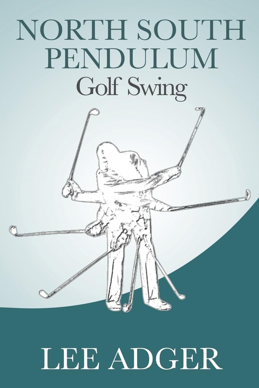 Bk Royston Publishing North-South Pendulum Golf Swing book cover demonstrating swing tempo guidance for consistency