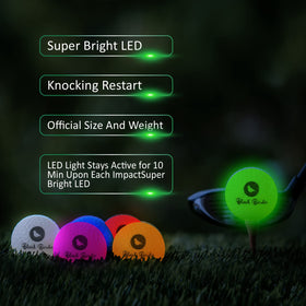 Blach Birdie Glow Night Golf Ball in hand ready for a playful night round.