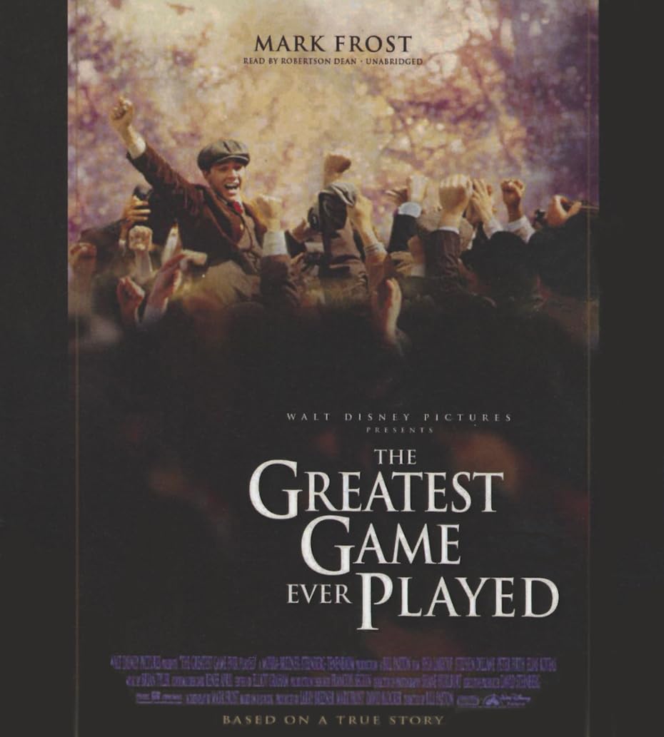 Blackstone Publishing cover for The Greatest Game Ever Played, ideal for golf history fans listening on the go.