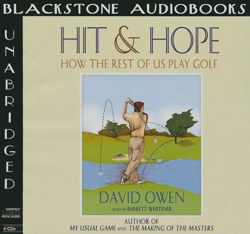 Blackstone Publishing Hit and Hope Lib/E cover art, perfect for golf humor readers