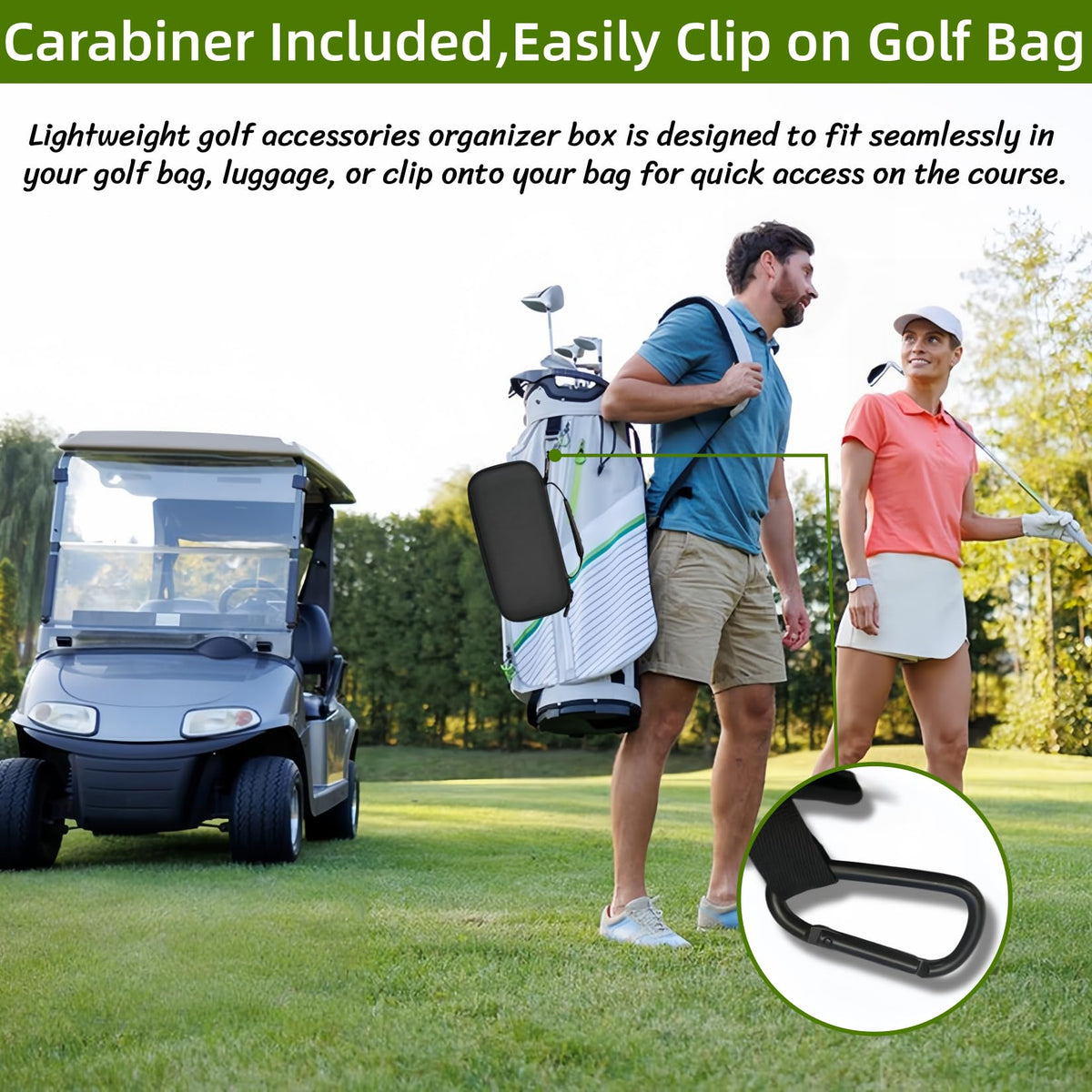 BLIRITEL compact case fits easily in golf bag for quick access