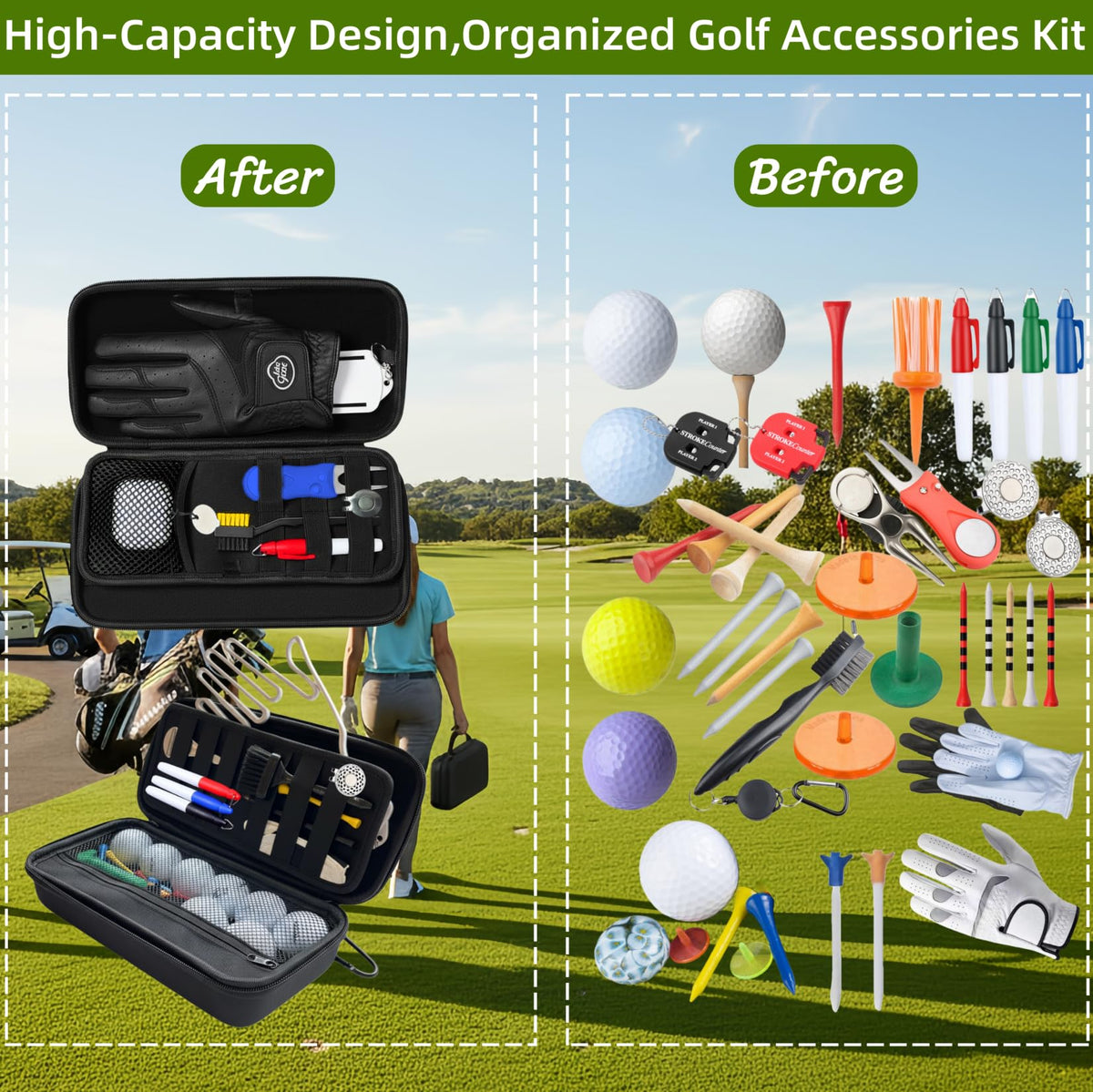 BLIRITEL gift ready golf case with clean white design for golfers.