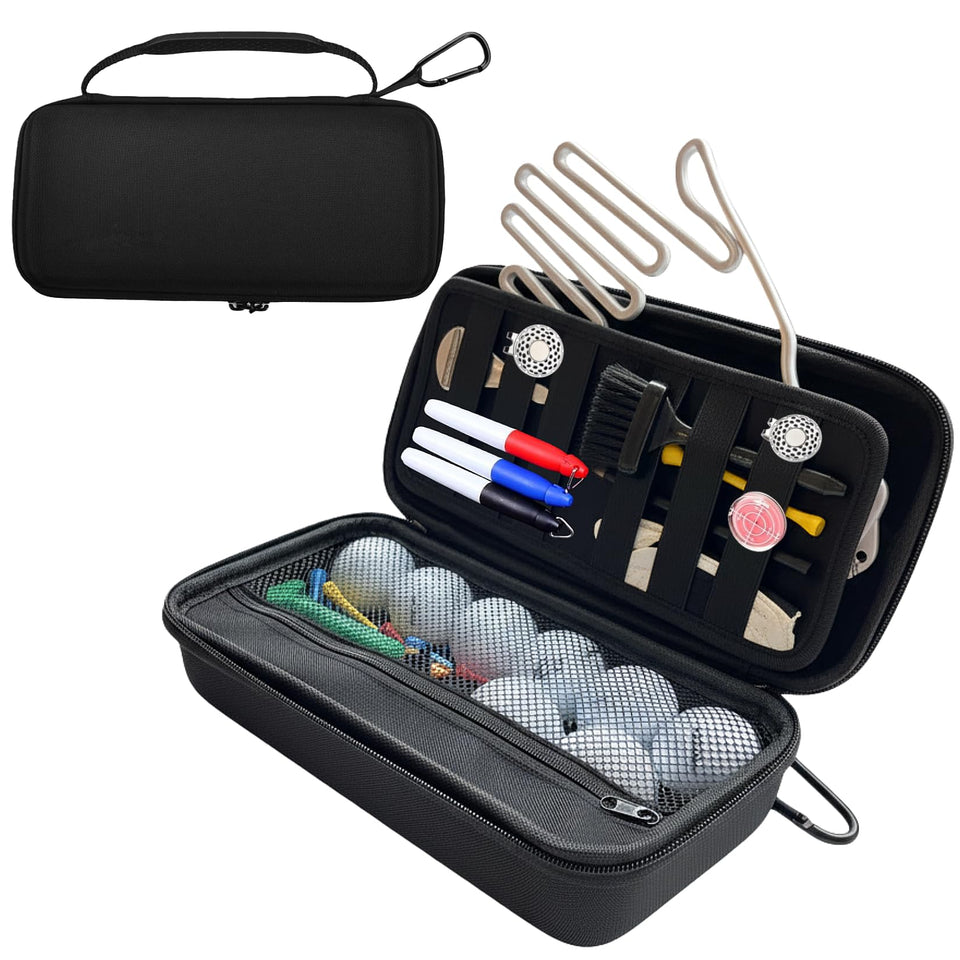 BLIRITEL golf glove holder case with removable shaper keeps gloves flat and crease-free
