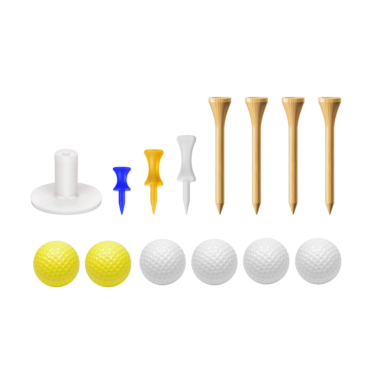 Bltend golf accessories: 8 tees and 9 golf balls for precise practice and consistent setup