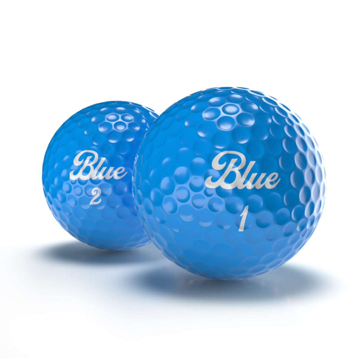 Close-up of Blue Balls’ blue glow in low light