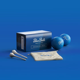 Soft smooth sack holds Blue Balls for easy retrieval