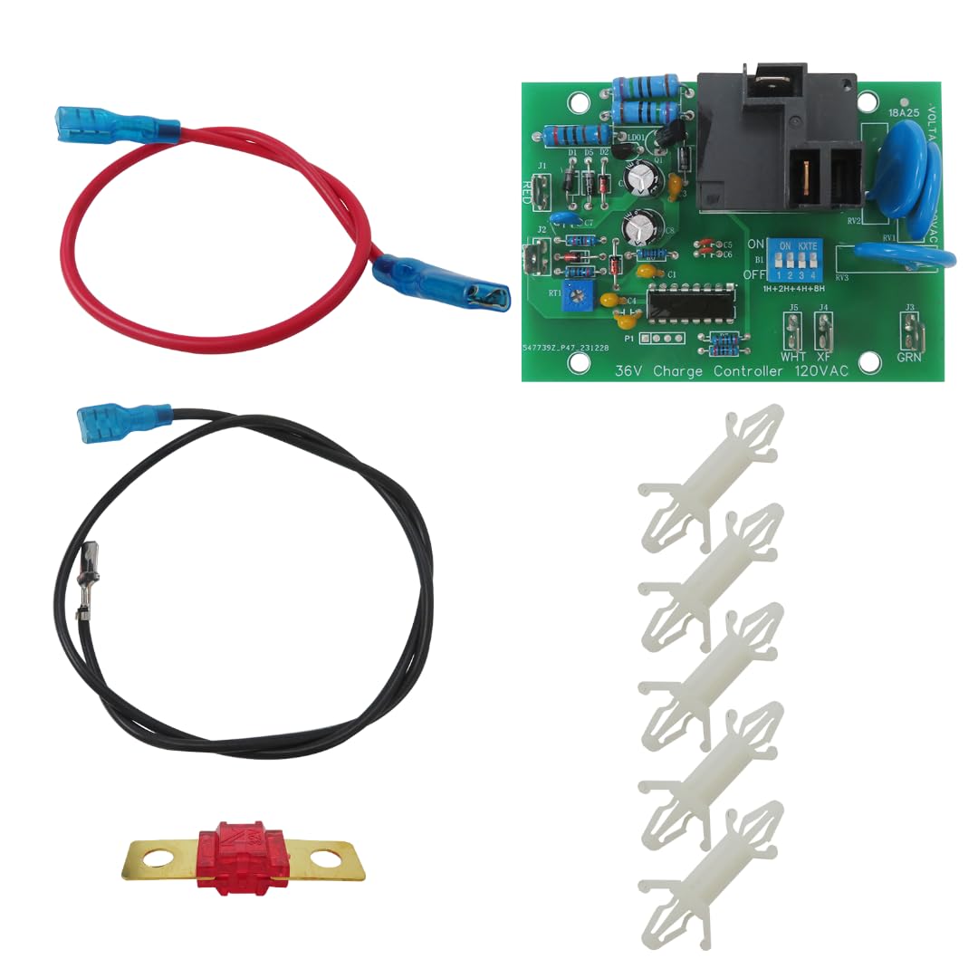 BLUE ELF 36V charger board front view for reliable charging on EZGO golf carts
